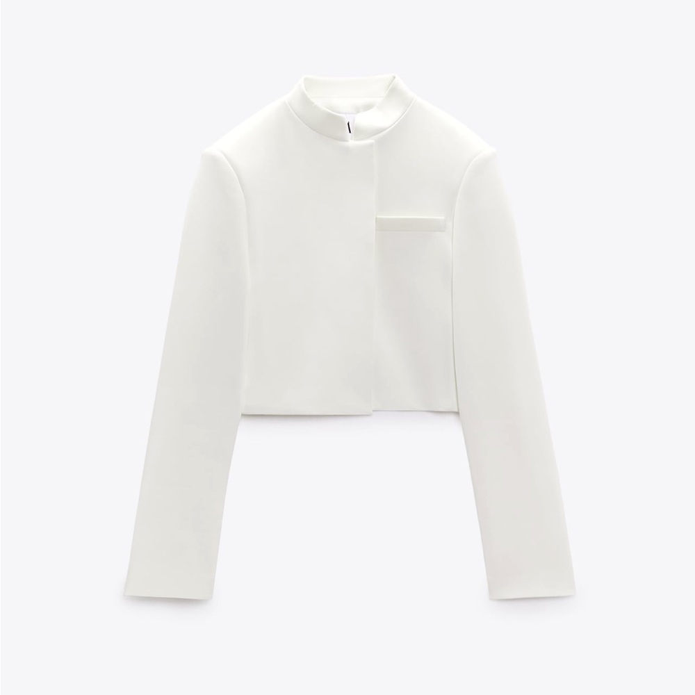 Zara fitted crop blazer